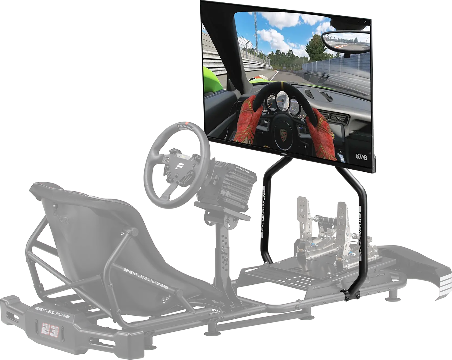 Next Level Racing Stojak Na Monitor Go Kart Plus widok na zestaw